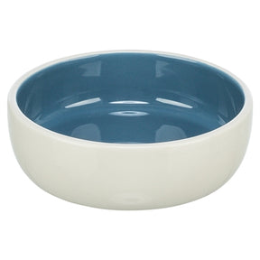 Ceramiczna miska na karmę dla kota Trixie w kolorze kremowo-niebieskim