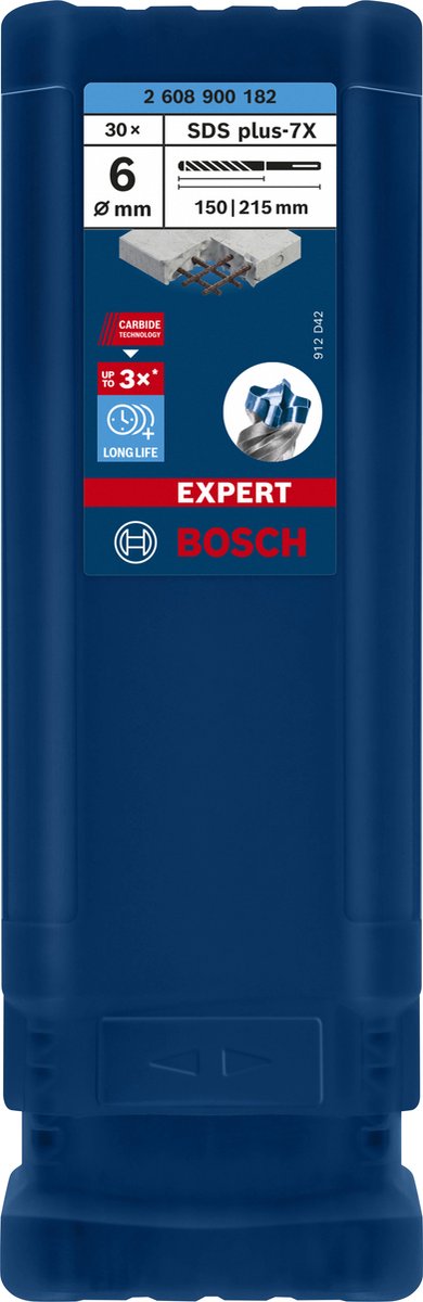 Wiertarka udarowa Bosch expert sds plus-7x 6 x 150 x 215 mm, 30 sztuk