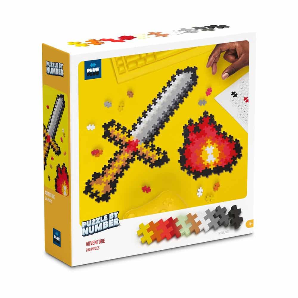 Plus-plus puzzle po mieczu numerycznym 250 elementów - 3910 - puzzle i zabawki do budowania w jednym - od 5 lat