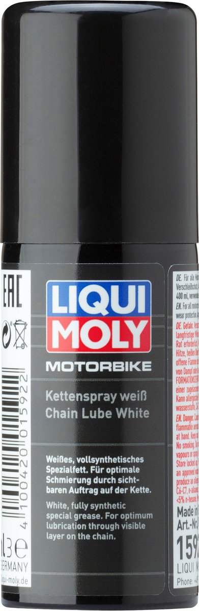 Liqui Moly 1592 spray do łańcucha motocyklowego biały 50ml