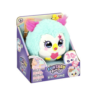 Funtasy family jumbo kiss-meez uil - interactieve knuffel