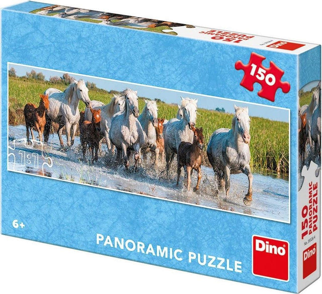 Puzzle Dinotoys - panorama koni w wodzie - 150 elementów