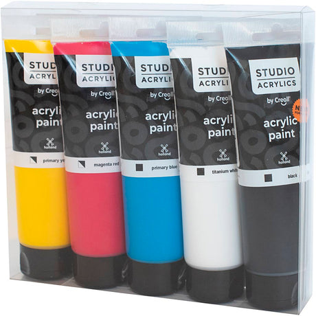 Creall https: www.cchobby.nl -studio-akryl-farba-różne-kolory-5x120-ml-1-box