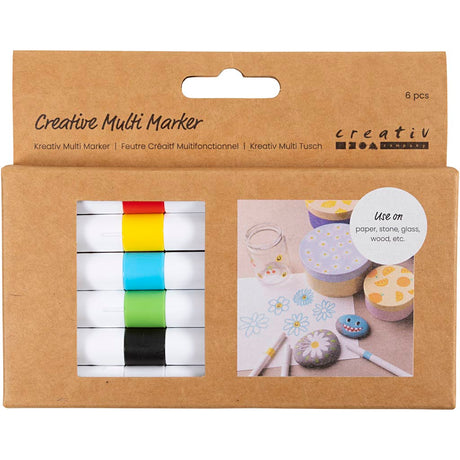 Firma Creativ https: www.cchobby.nl kreatywny-multi-marker-grubość-linki-4-mm-różne-kolory-6-sztuka-1-pudełko