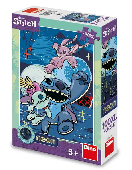 Puzzle dinozaurów Dinotoys z neonowego ściegu Disneya - 100 sztuk xl