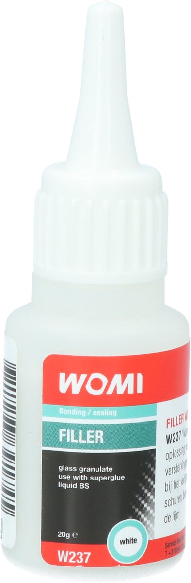 Womi filler w237 – 20 g biały – mocna naprawa plastiku – eleganckie wykończenie – trwała przyczepność