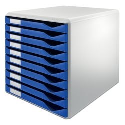 Komoda Leitz 10 szuflad szaro-niebieska
