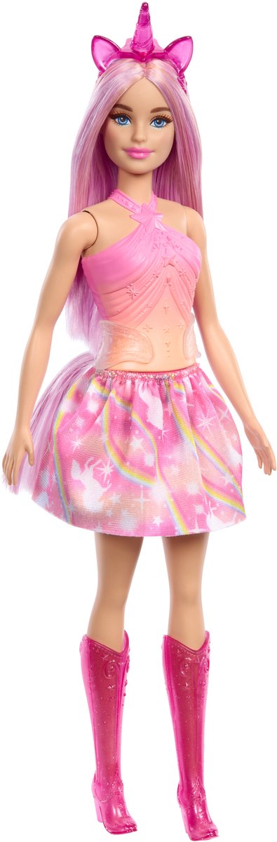 Barbie dotyk magii - różowy jednorożec - lalka