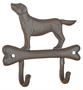 Hook Dog on Bone Cast Iron