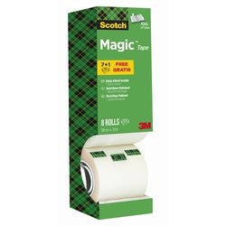 Taśma Scotch Magic 810 przezroczysta 7 rolek + 1 gratis 19mm x 33m