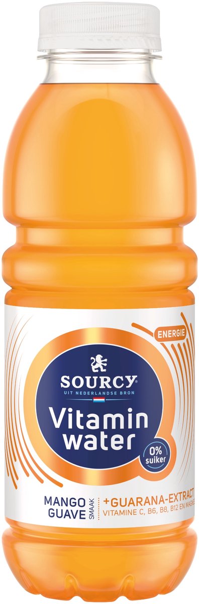 Sourcy vitamin water sourcy vitaminwater - mango guave - 24x500ml pet - voordeelverpakking -