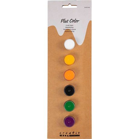 Farba akrylowa firmy Creativ Plus color kolory halloweenowe - 6x5ml.