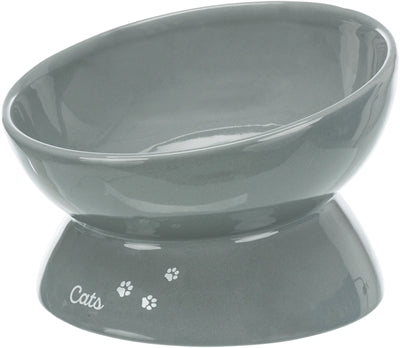 Trixie miska na karmę dla kota XXL, ceramiczna, wypukła, szara