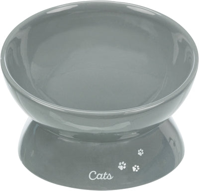 Trixie miska na karmę dla kota XXL, ceramiczna, wypukła, szara