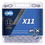 KMC X11 EPT Łańcuch rowerowy - 118 linków - szary