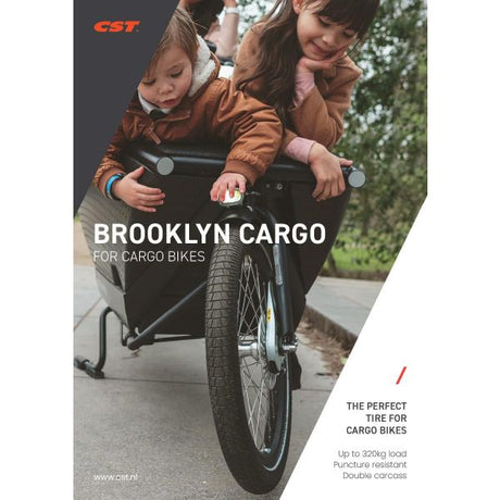 Opona zewnętrzna Cst Brooklyn Pro Cargo (babboe) 20 x 2.15 55-406 - czarna z odblaskiem
