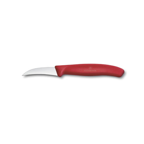 Czerwony zakrzywiony nóż do obierania Victorinox 6 cm