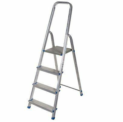 Awtools aluminiumladder 150kg 4 vrijstaande stappen