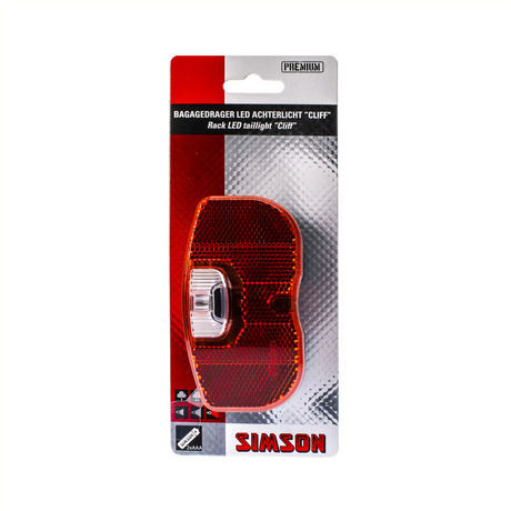 Simson Bateragage Bagage Rack Tylna LIDA LED 1 LED OR lub