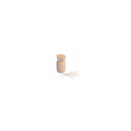 Papstar tandenstokers 6,8cm in houten spenderbox pak a 200 stuks