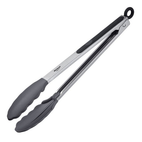 Szczypce do serwowania Westmark, z silikonowymi ostrzami i gumowymi uchwytami, długość: 34 cm, plastikowy silikon ze stali nierdzewnej, klasyczny silikonowy maxi, srebrno-czarny, 16182270