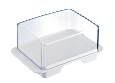 Ekskluzywna maselniczka Westmark wykonana z plastiku w kolorze białym 14,3x9,4x6,4cm
