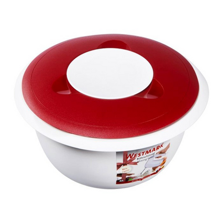 Miska do miksowania Westmark z dwuczęściową pokrywką, 2,5 l, z dzióbkiem, plastik, biało-czerwony, 3153227r