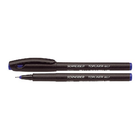 Przybory do pisania Schneider schneider cienkopis - topliner 967 - szerokość linii 0,4 mm - niebieski - pudełko 10 sztuk - s-9673