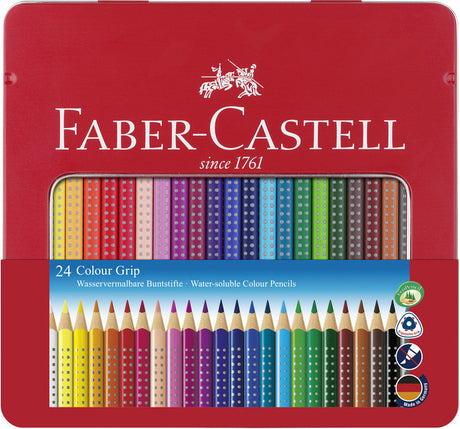 Kredki Faber-castell - kolorowy uchwyt - puszka 24 sztuk - fc-112423