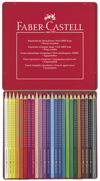Kredki Faber-castell - kolorowy uchwyt - puszka 24 sztuk - fc-112423