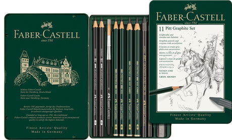 Ołówki grafitowe Faber-castell - pitt - zestaw 11 sztuk - fc-112972