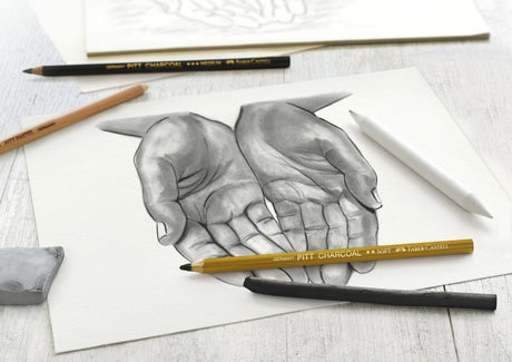 Zestaw węgla drzewnego Faber-castell - 7-częściowy - węgiel - zestaw do rysowania - węgiel do rysowania - fc-114002