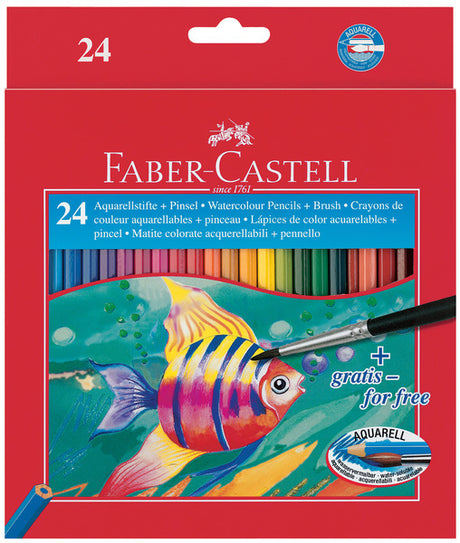 Faber Castell FC-114425 Ołówek akwarelowy Faber-Castell Etui 24 sztuki + pędzel