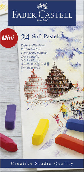 Kreda pastelowa Faber-castell - połowa długości - 24 sztuki - fc-128224