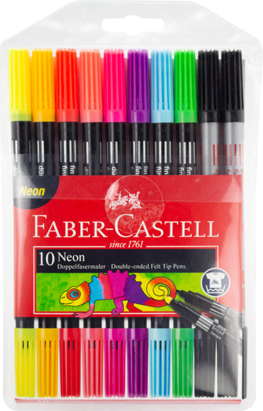 Pisaki Faber Castell FC-151109 duet neonowych kolorów w etui 10 sztuk