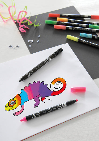 Pisaki Faber Castell FC-151109 duet neonowych kolorów w etui 10 sztuk