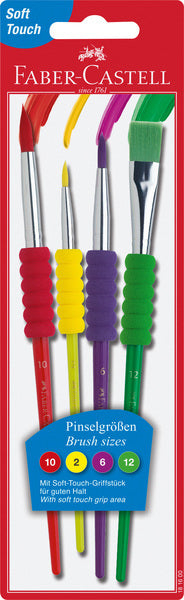 Faber Castell FC-481600 zestaw pędzli plastikowych 4 sztuki
