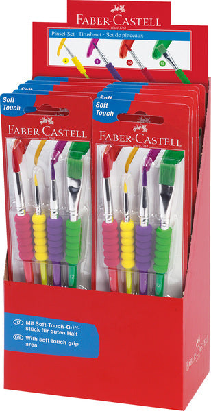 Faber Castell FC-481600 zestaw pędzli plastikowych 4 sztuki