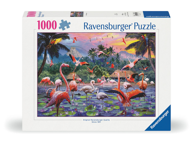 Ravensburger różowe flamingi 1000szt