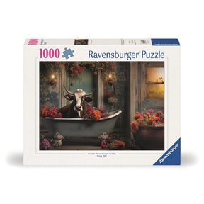 Puzzle Ravensburger krowa w wannie - układanka - 1000 elementów