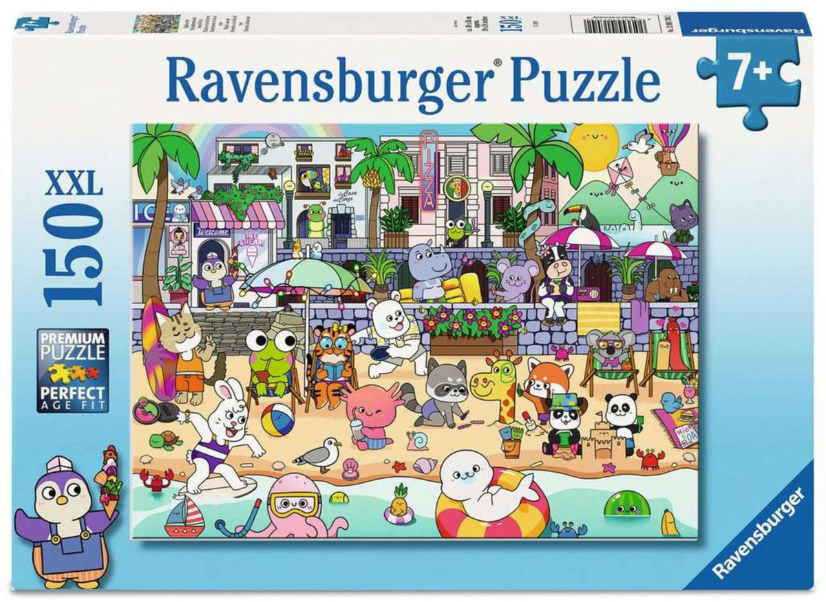 Ravensburger puzzel - xxl stukken - kinderen - waterkant plezier - kinderpuzzel 150 xxl stukjes - vanaf 7 jaar