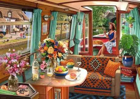 Ravensburger puzzel view from my window no.1 canal boat - 1000 stukjes