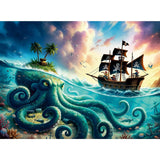 Ravensburger – Skarb Krakena – puzzle dla dzieci – 100 elementów XXL