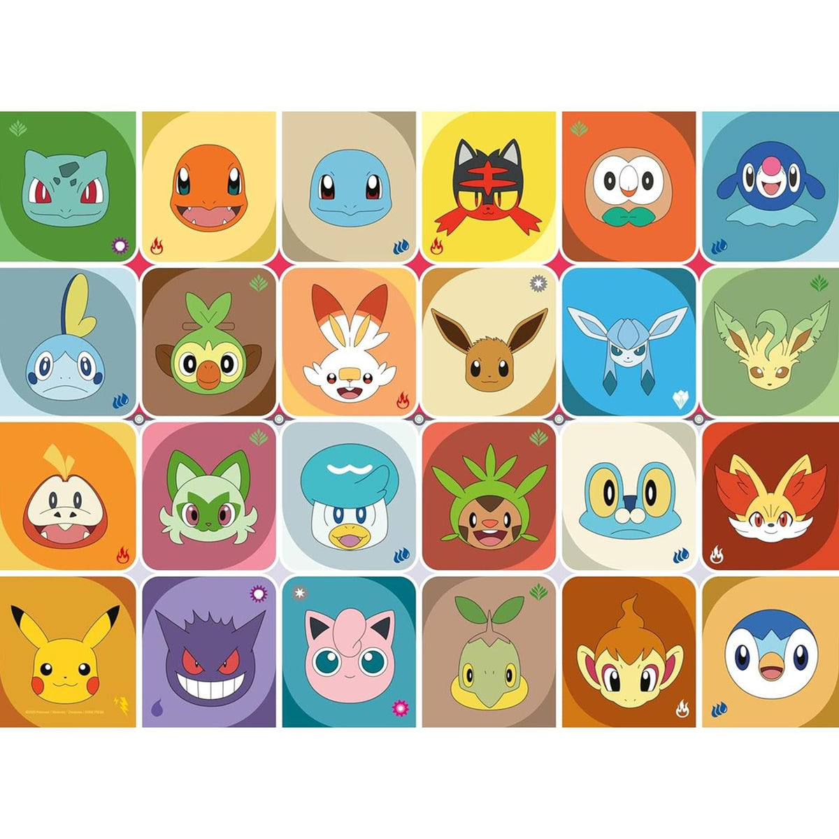 Ravensburger – Twarze Pokémonów – puzzle dla dzieci – 100 elementów XXL