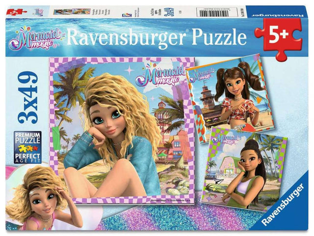 Ravensburger puzzelset mermaid magic - 3 puzzels van 49 stukjes