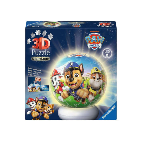 Ravensburger – Psi Patrol – Lampka nocna w kształcie kulki 3D – 73 elementy