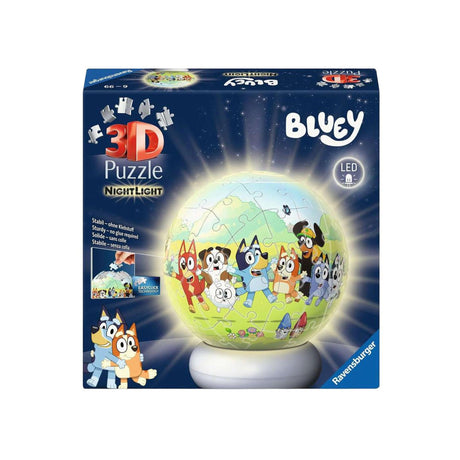 Ravensburger – niebieski – Lampka nocna w kształcie kulki 3D – 73 elementy