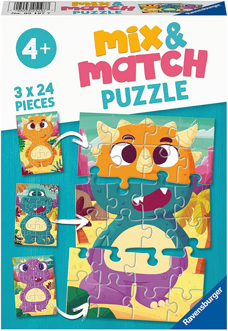 Puzzle Ravensburger Mix Match Dinos 24s