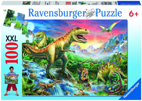 Puzzle Ravensburger z dinozaurami - układanka - 100 elementów
