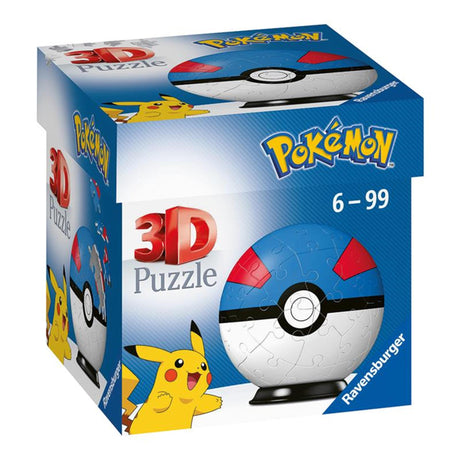 Puzzle 3D Ravensburger Pokémon Great Ball, 54 elementy.